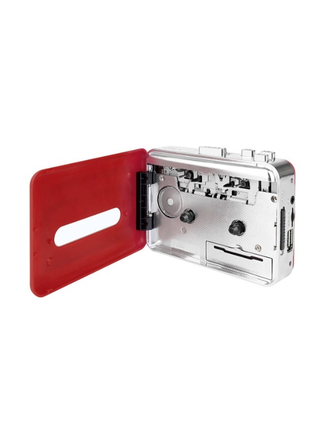 Echo Audio The Jackson - Cassette Player with Built-in Speaker- Headset Included - Convert Cassettes to MP3 - Red Color - Image 2